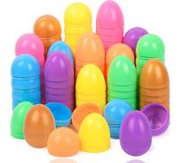 Hey!Easter® 12x œufs en plastique multicolores / œufs surprise / œufs en plastique - à ouvrir & à remplir à Pâques