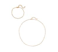 Hey Happiness Parure de bijoux 'Pearl Essence' or rose, Taille One Size