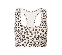 Hey Honey Soutien-gorge de sport 'Leo' marron / cappuccino / noir, Taille L