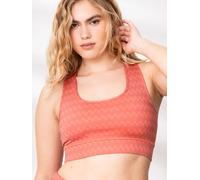 Hey Honey Soutien-gorge de sport 'Racerback' orange chiné, Taille M