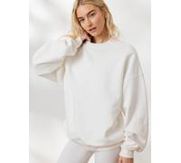Hey Honey Sweat-shirt 'Repeat' blanc, Taille L