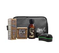 HEY JOE! - Kit de Survie du Barbu Deluxe No. 5 | Kit De Soins De Barbe Pour Hommes - Baume, Huile, Shampooing, Brosse Et Trousse De Toilette Pour Une Barbe En Bonne Santé