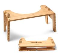 Hey Nature HOCA Tabouret Toilette Pliant en Bambou, Marchepied WC