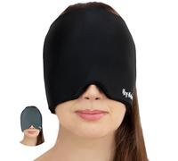 Hey Nature Masque de sommeil rafraîchissant pour migraines, maux de tête, sinusite, douleurs aux oreilles et yeux gonflés. Utilisation froide et chaude. Coussinets de refroidissement pour la tête.