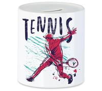 Hey!Print Tirelire raquette de tennis joueur jeu balle de jeu sport loisirs loisirs court de tennis mouvement raquette de tennis