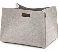 Hey-Sign Tall Box Boîte de rangement Panier de rangement en feutre rectangulaire gris clair chiné 50 x 35 x 35 cm