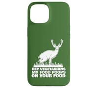 Hey Vegetarians My Food Fait Caca sur Votre Nourriture Coque pour iPhone 15