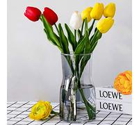 Hey_you Vase en verre transparent, décoratif, en cristal, pour la maison ou le bureau, idéal comme cadeau pour un mariage, une pendaison de crémaillère