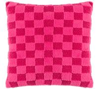 Heya Home Check It Housse de Coussin en Polaire bouclée Pinky Crush
