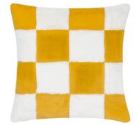 Heya Home Cozee Housse de Coussin en Fausse Fourrure à Carreaux