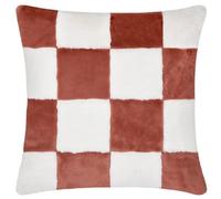 Heya Home Cozee Housse de Coussin en Fausse Fourrure à Carreaux