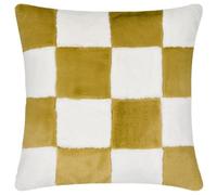 Heya Home Cozee Housse de Coussin en Fausse Fourrure à Carreaux