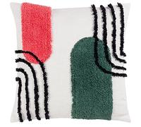 Heya Home Elmer Coussin Garni de Plumes Rose/Jade 45 x 45 cm