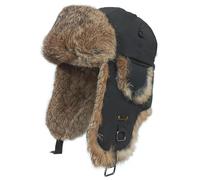 HEYANN Casquette Chapka Homme Bonnet Cache Oreille Homme Hive Aviateur Sovietique Chapeau Trappeur Fourrure Russe Ushanka Femme Bonnet Homme Hiver (L/XL, Marron)