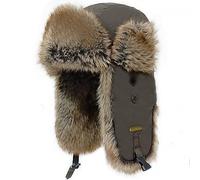 HEYANN Chapkas Homme Marron Chapeau de Trappeur d'hiver en Fausse Fourrure pour Homme et Femme Bomber Casquettes Hiver Chapeau de avec Cache-Oreilles Russe Ushanka imperméable (2/3XL)