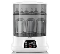 HEYAXA Cuiseur vapeur et séchoir électrique pour biberons, sûr et fiable, ajustement universel pour tous les articles de bébé, biberons, tire-lait, écran tactile LED, arrêt automatique