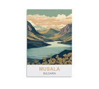 HeyBox Musala Poster de voyage vintage Bulgarie 30 x 45 cm - Impressions sur toile d'art mural pour décoration d'intérieur, bureau, salon