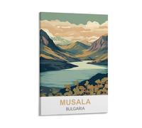 HeyBox Musala Poster de voyage vintage Bulgarie 30 x 45 cm - Impressions sur toile d'art mural pour décoration d'intérieur, bureau, salon