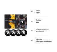 HEYCE 4 pièces Autocollant de Couverture de Centre de Roue de Voiture enjoliveurs de moyeu enjoliveurs Badge emblème Couvre Autocollants pour Peugeots 107 108 206 207 308 307 508 2008 3008,56 mm