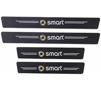 HEYCE 4 PIÈCES Plaques de Seuil de Seuil de Porte en Fibre de Carbone pour Smart 453 451 450 Fortwo Forfour, Décoration de Pédale de Seuil de Porte de Voiture Antidérapants et Anti-Usure
