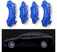 HEYCE Couvercle D'étrier de Frein Adapté pour Tesla Model 3 2017 2018 2019 2020 2021 2022 Taille de Roue 18 Pouces 19 Pouces Protecteur D'étrier Rouge Accessoires de Modèle Améliorés, Bleu,18inch