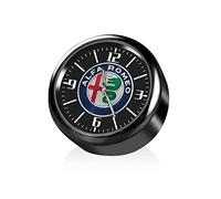 HEYCE Horloge de Tableau de Bord de Voiture adhésive pour Alfa Romeo Giulia Giulietta 159 156 Mito Stelvio 147 Sportiva Décoration Jauge électronique Horloge Ronde à Quartz analogique
