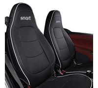 HEYCE Housse de Siège Enveloppante de Voiture Décoration en Cuir pour Smart 451 450 Fortwo Quatre Saisons Respirant Ne Bouge Pas Coussin de Siège Style de Voiture,A