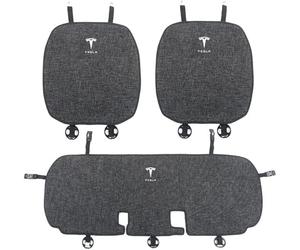 HEYCE Housses de Siège et D'Appuie Taille Universelle Ensembles de Housses de Siège Car Seat Cover Sets pour Tesla Model 3, Lavable en Machine,Front+Rear Seat