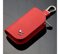 Porte-Cartes Porte-clés Porte-clés Housse de Protection Porte-clés pour DS Spirit DS3 DS4 DS4S DS5 DS 5LS DS6 DS7 Télécommande Fob Key Shell Case Cover Holder Protect,Red