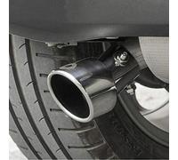 HEYCE Tuyau d'échappement de Voiture arrière pour Smart 453 Fortwo Forfour Embouts d'échappement Silencieux en Acier Inoxydable Garniture chromée Gorge de Queue arrière modifiée,Silver
