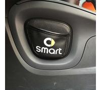 HEYCE Voiture PU Cuir Stockage Sac Correctif Sac de Rangement pour téléphone Portable Organisateur pour Smart Fortwo Forfour 453 451 450 Accessoires,Black