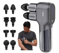 HEYCHY Mini pistolet de massage à double tête, pistolet de massage musculaire à percussion en tissu profond pour thérapie et relaxation, pistolet portable à main pour les athlètes pour soulager la