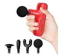 HEYCHY - Mini pistolet de massage, masseur portable pour soulager la douleur de petit voyage, récupération complète du corps et soulagement pour l'extérieur, chargement USB, 5 vitesses, cadeaux pour