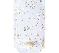 Heyda 203089250 10 sachets de fond "étoiles" 95 x 160 mm clairs avec étoiles dorées
