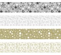 HEYDA 48 Bandes de papier origami pour etoiles de l'avent, or/argent