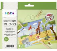 HEYDA Autocollants à gratter Set de cartes "Animaux du zoo