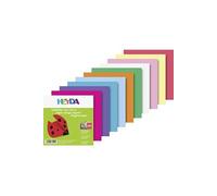 HEYDA Feuilles pliantes 10 x 10 cm, 60 g, 100 feuilles assorties