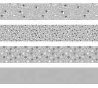 Heyda Froebel Stars 204875536 Jeu de bandes pliantes pour étoiles Froebel 1 x 30 cm et 1,5 x 45 cm 4 motifs assortis en deux tailles différentes