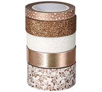 Heyda Lot de 5 rubans décoratifs Doré rose