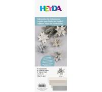 Heyda Lot de bandes pliantes pour étoiles de grenouille Argenté 1,5 x 45 cm