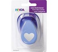 Heyda perforatrice à motif, grand modèle, env. 2,5 cm Motif : cœur Transparent