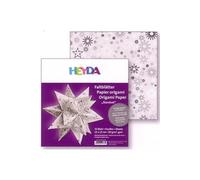 Heyda 204875533 Feuilles pliantes Motif pâquerettes Argenté/blanc 15 x 15 cm