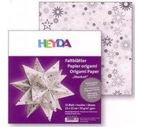 Heyda 204875533 Feuilles pliantes Motif pâquerettes Argenté/blanc 15 x 15 cm