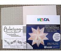 HEYDA Papier Origami transparent blanc 115 g/m2, 20 x 20 cm Pqt de 30