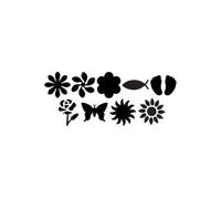 Heyda perforatrice à motif fleur i, grand, couleur: bleu 203687500