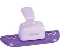 Heyda Perforeuse motif cœur lilas - plastique - pour carton jusqu'à 220 g/m² - emballage blister