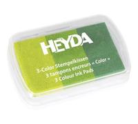 HEYDA tampon encreur 3 couleurs citron vert/vert clair/vert foncé