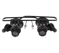 HEYDGBBZ Outil de réparation Montres, loupe 20X avec lumière LED, Outil d'évaluation bijoutier Portable, à Double œil