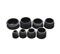 HEYDGBBZ Pieds de Meubles de Remplacement pour canapé, Armoire, Table, Chaise, Embouts de Pieds, 100 pièces/lot, Bouchon Noir, Embout Rond, Tube, Plancher en Bois Dur(25mm)