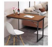 HEYDGBBZ Table Pliante Murale, Bureau Flottant à abattant for Ordinateur Portable, Table Manger Rabattable Multi-usages for buanderie, Chambre Coucher, Cuisine(Walnut2,120x50x75CM)